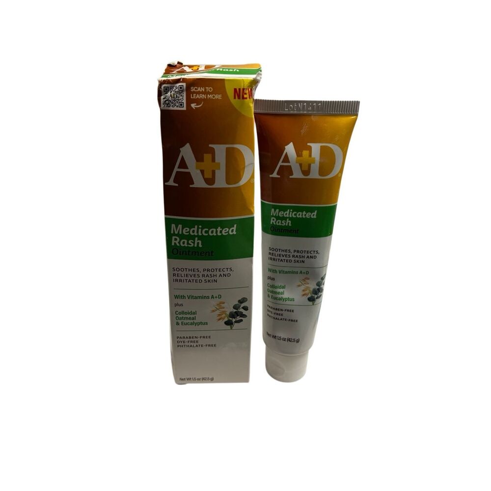 A+D Medicated Rash Ointment 1.5 oz Soothes & Protects Irritated Skin